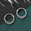 316 Surgical Stainless Steel Hoop Earrings EJEW-G416-29AS-1