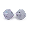 Marbled Stone Style Opaque Acrylic Beads OACR-G009-02D-2
