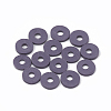 Flat Round Handmade Polymer Clay Bead Spacers CLAY-R067-3.0mm-04-2