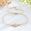 Vintage Metal Religion Saint Benedict Medal Link Adjustable Braided Nylon Cord Bracelets HF0966-1-1
