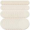 135Pcs 4 Styles Unfinished Wood Discs DIY-HY0001-78-1