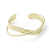 Rack Plating Brass Criss Cross Cuff Bangles BJEW-M039-02G-2