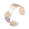 Butterfly Alloy Open Cuff Bangles for Women BJEW-L686-01A-1