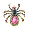 Spider Alloy Rhinestone Brooches JEWB-Q006-05A-2