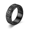 Star & Moon & Sun Titanium Steel Rotatable Finger Ring PW-WG61315-07-1