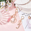 2Pcs 2 Style Alloy Rhinestone Keychain Sets KEYC-WR0001-01J-2