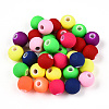 Spray Painted Acrylic Beads ACRP-N003-04B-M-1