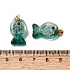 Handmade Dichroic Foil Lampwork Pendants X1-DICH-G001-01G-05-3