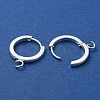 201 Stainless Steel Huggie Hoop Earrings Findings STAS-A167-01G-S-2