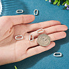 6Pcs Rack Plating Brass Spring Gate Rings KK-TA0008-35S-6