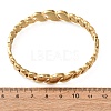 304 Stainless Steel Hollow Twisted Chain Open Hinged Cuff Bangles SA-CBA7A40-05G-5