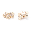 Rack Plating Brass Cubic Zirconia Charms ZIRC-C026-12LG-2