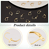   50Pcs Brass Leverback Earring Findings KK-PH0006-08-4