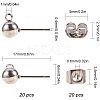304 Stainless Steel Stud Earring Findings STAS-PH0018-68P-2
