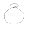 Stainless Steel Bar Link Chain Bracelet Makings AJEW-JB01290-02-1