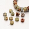 Flat Round/Disc Synthetic Aqua Terra Jasper Beads Strands G-N0160-02-3x4-2