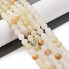 Natural Green Banded Calcite(Afghan Jade) Beads Strands G-B130-6mm-01-2