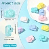 12Pcs 6 Colors Opaque Acrylic Beads MACR-YW0004-66-2