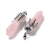 Natural Rose Quartz Big Pointed Pendants G-E059-03AS-08-3