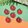 Platinum Plated Alloy Enamel Charms X-ENAM-S118-03I-P-5