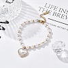 Ion Plating(IP) 304 Stainless Steel Charm Bracelets for Women BJEW-P345-04G-1