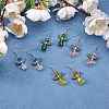DIY Faceted Beads Earring Making Kit DIY-SZ0007-70-3