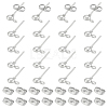 20Pcs Iron Ball Stud Earring Findings STAS-LP0001-67-3