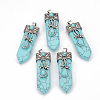 Synthetic Turquoise Pendants X-G-S292-05D-1