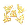 Golden Plated Alloy Pendant Rhinestone Settings PALLOY-WH0067-15G-03-1