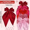 5Pcs 5 Colors Bowknot Polyester Hair Barrettes PHAR-SP0001-18A-2