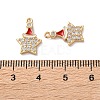Brass Micro Pave Cubic Zirconia Pendants KK-D420-01G-05-3