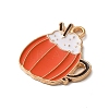 Thanksgiving Day Theme Alloy Enamel Pendants ENAM-M002-03G-02-2