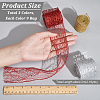  9 Bags 3 Colors Sparkle Cloth Glitter Mesh Wired Ribbons for Christmas Party Decorations OCOR-NB0001-77-2