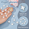 16Pcs 2 Colors Cross Natural Pearl Connector Charms PALLOY-HS00044-4