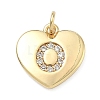 Brass Micro Pave Clear Cubic Zirconia Pendants KK-D229-01G-15-1