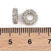 Brass Micro Pave Clear Cubic Zirconia Beads CU-CBA6A75-27P-3