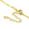 Brass Bar Link Chain Necklaces Making with Clasp KK-L209-034A-G-3