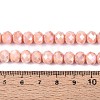 Anti-Tarnish Electroplate Rondelle Glass Beads Strands EGLA-T021-8mm-17-10-2