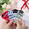 Graduation Theme Single Face Printed Acrylic Big Pendants OACR-WH0038-06-2