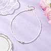 Plastic Imitation Keshi Pearl & Round Glass Seed Beaded Necklaces for Women NJEW-JN05462-1