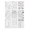 Globleland 9 Sheets 9 Style PVC Plastic Stamps DIY-GL0002-82B-1