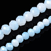 Two-Tone Imitation Jade Glass Beads Strands LS-GLAA-T033-01C-06-5