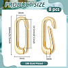 8Pcs Brass Spring Gate Rings KK-BC0015-69G-2