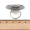 304 Stainless Steel Cuff Ring Components STAS-D372-06P-10-3