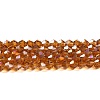 Transparent Electroplate Glass Beads Strands GLAA-F029-4mm-A28-1