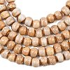Handmade Fancy Antique Glazed Porcelain Ceramic Round Beads Strands PORC-L019-6mm-06-2