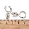 Brass Cubic Zirconia Hoop Earrings EJEW-Q015-01P-F-3