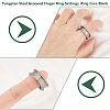 1Pc Tungsten Steel Grooved Finger Ring Settings RJEW-UN0002-93A-4