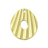 Textured 201 Stainless Steel Pendants STAS-A069-05G-2
