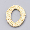 Handmade Spray Painted Reed Cane/Rattan Woven Linking Rings X-WOVE-N007-04F-2